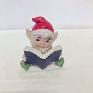 Vintage christmas elf figurine porcelain